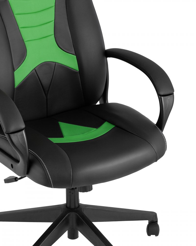 Кресло игровое TopChairs ST-CYBER 8 черный/салатовый фото 2