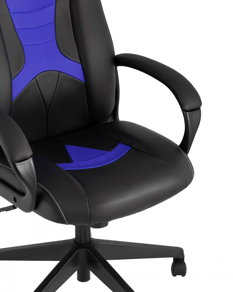 Кресло игровое TopChairs ST-CYBER 8 черный/синий фото 2