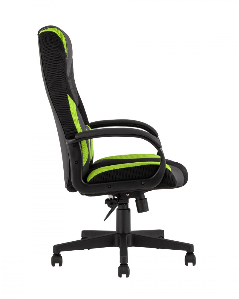Кресло игровое TopChairs ST-CYBER 9 черный/зеленый фото 4
