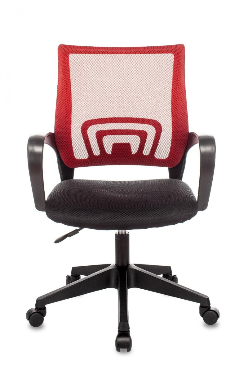 Кресло офисное TopChairs ST-Basic сетка/ткань красный фото 2