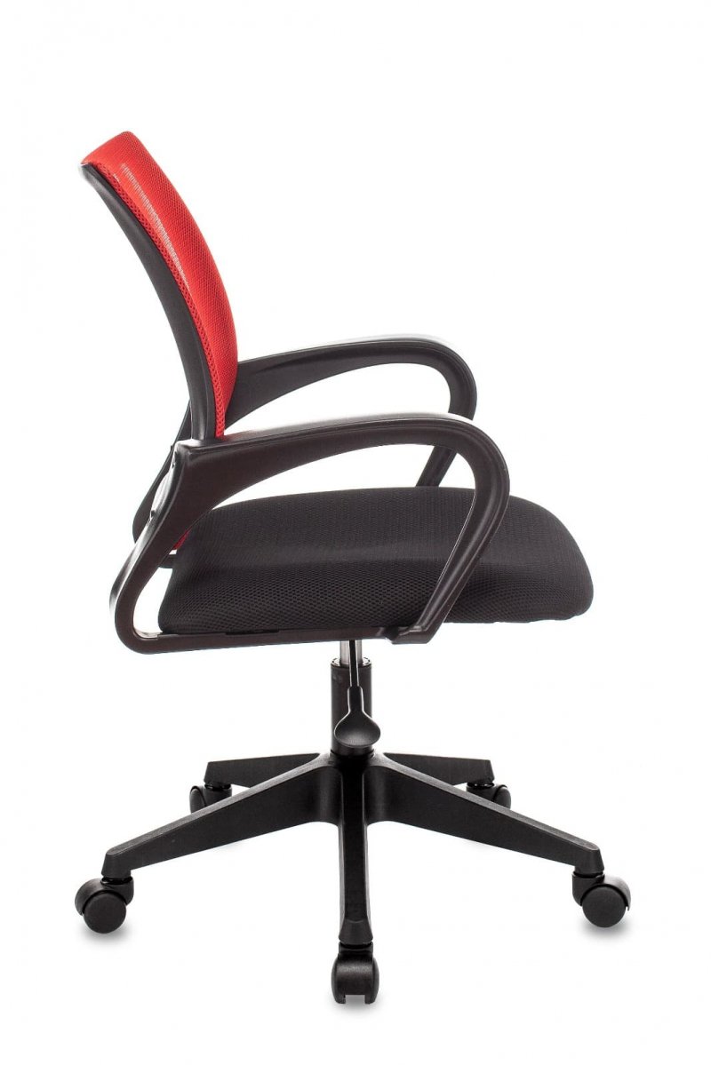 Кресло офисное TopChairs ST-Basic сетка/ткань красный фото 3