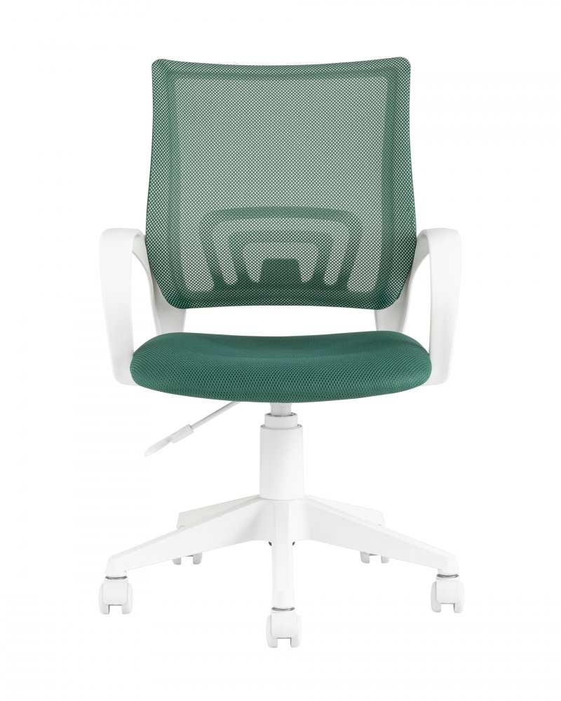 Кресло офисное TopChairs ST-BASIC-W зеленый крестовина пластик белый фото 3