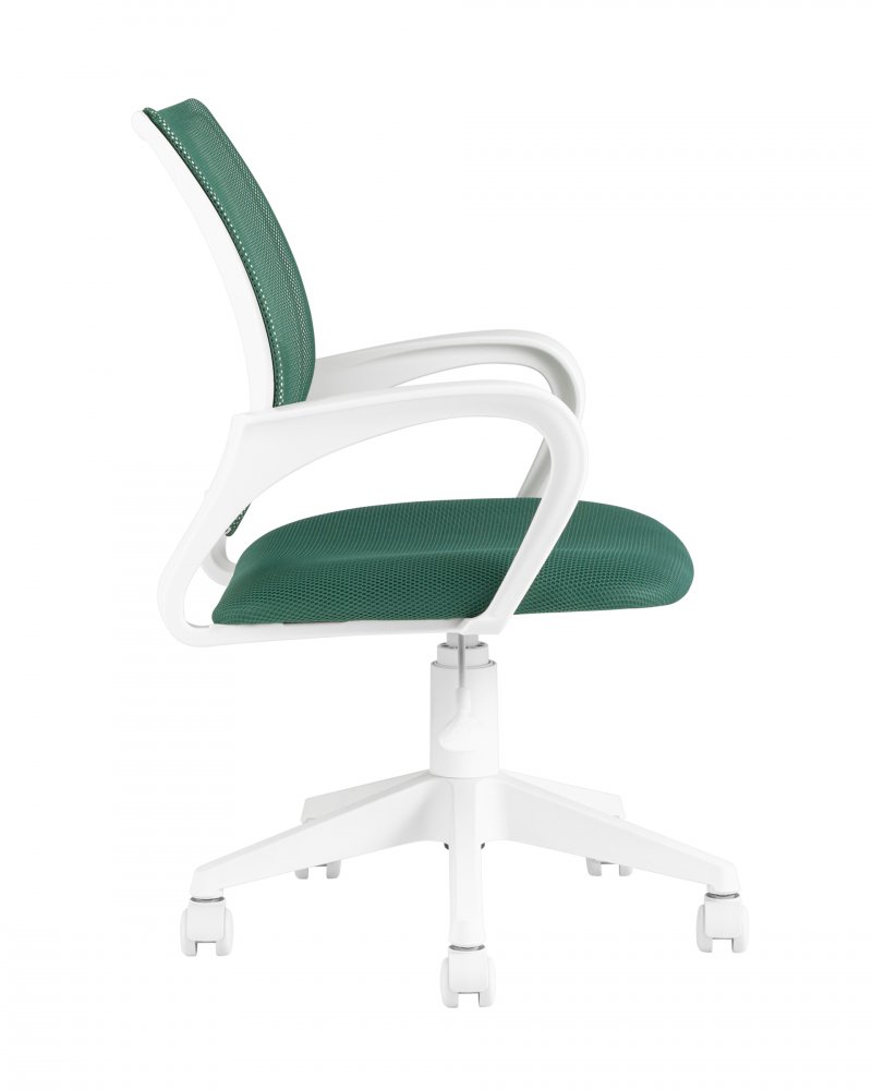 Кресло офисное TopChairs ST-BASIC-W зеленый крестовина пластик белый фото 4