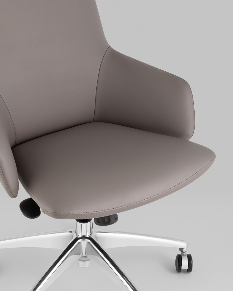 Кресло офисное TopChairs Bow серый фото 4