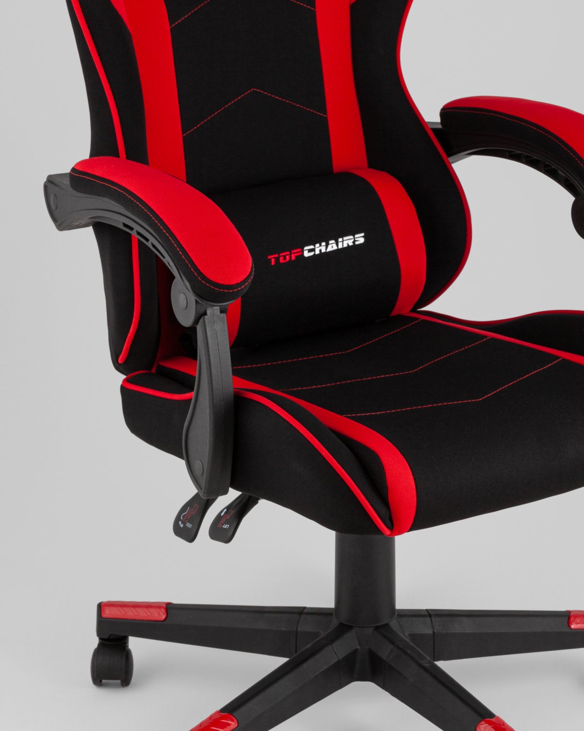 Кресло спортивное TopChairs Shadow ткань черно-красный фото 10