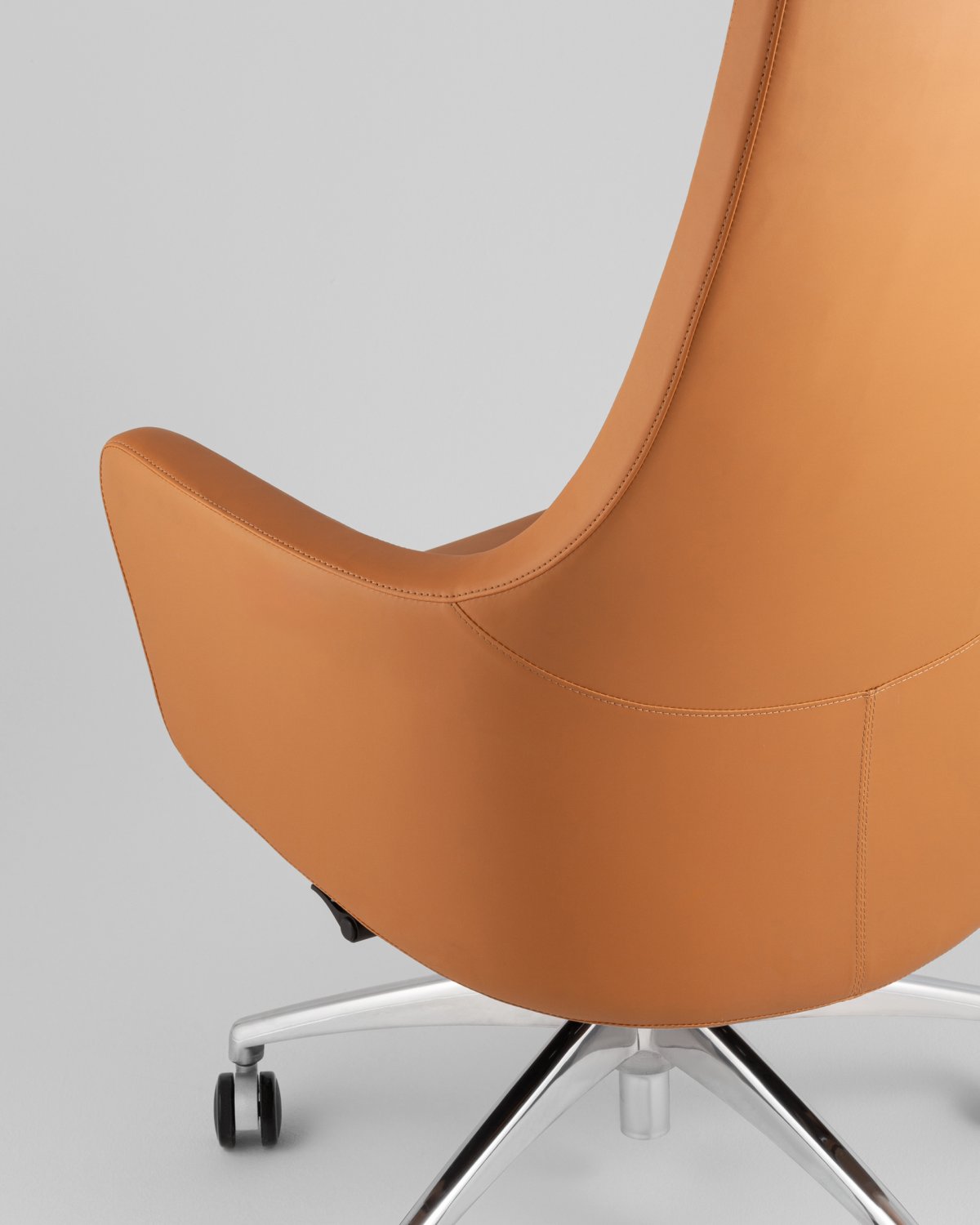 Кресло руководителя TopChairs Ferris коричневое фото 7