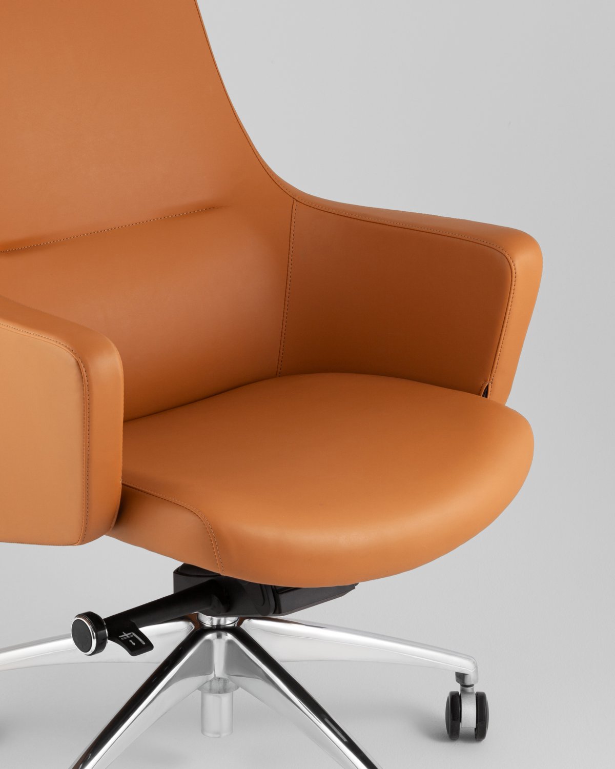 Кресло руководителя TopChairs Ferris коричневое фото 8