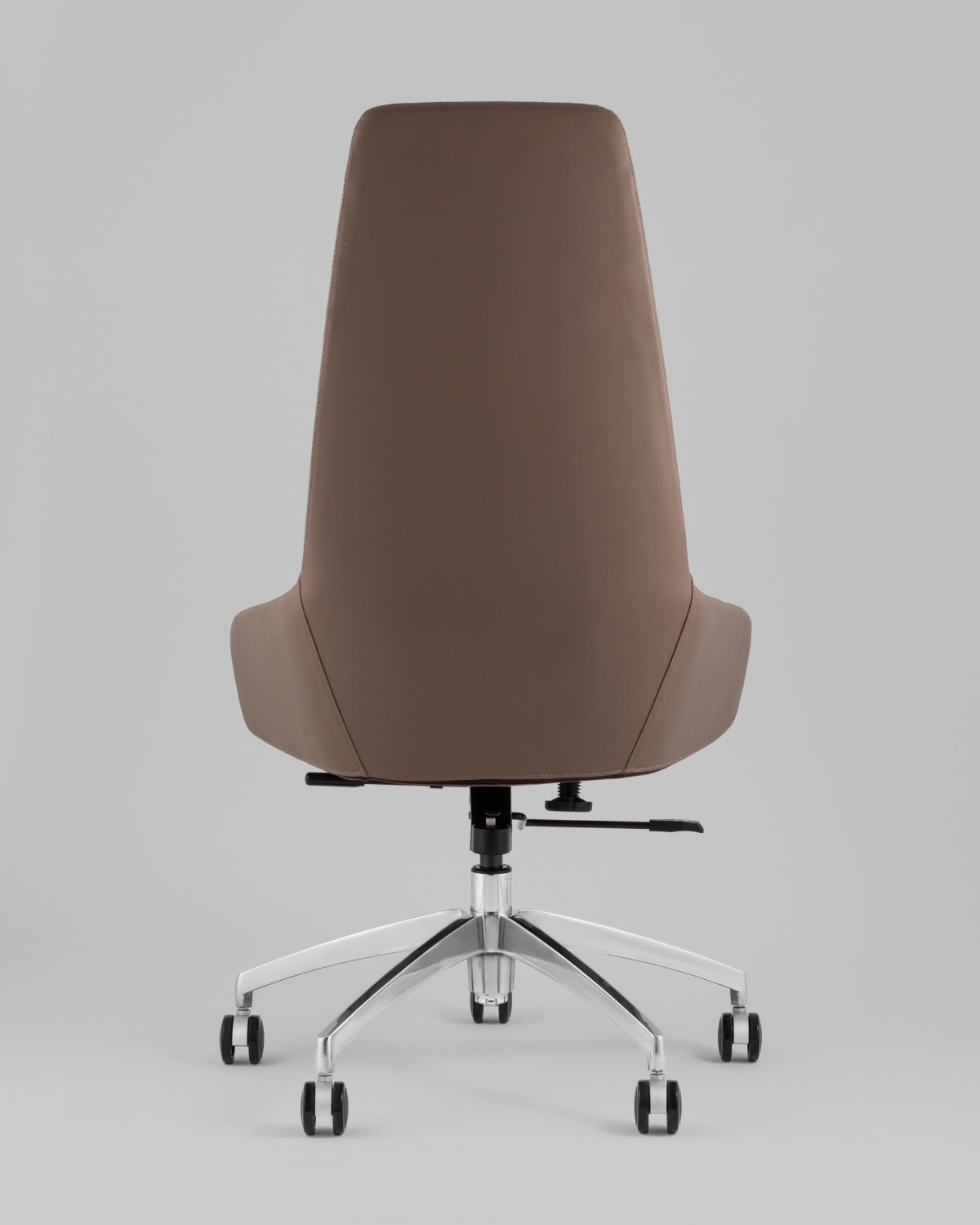 Кресло руководителя TopChairs Soulo светло-серый, коричневый фото 12