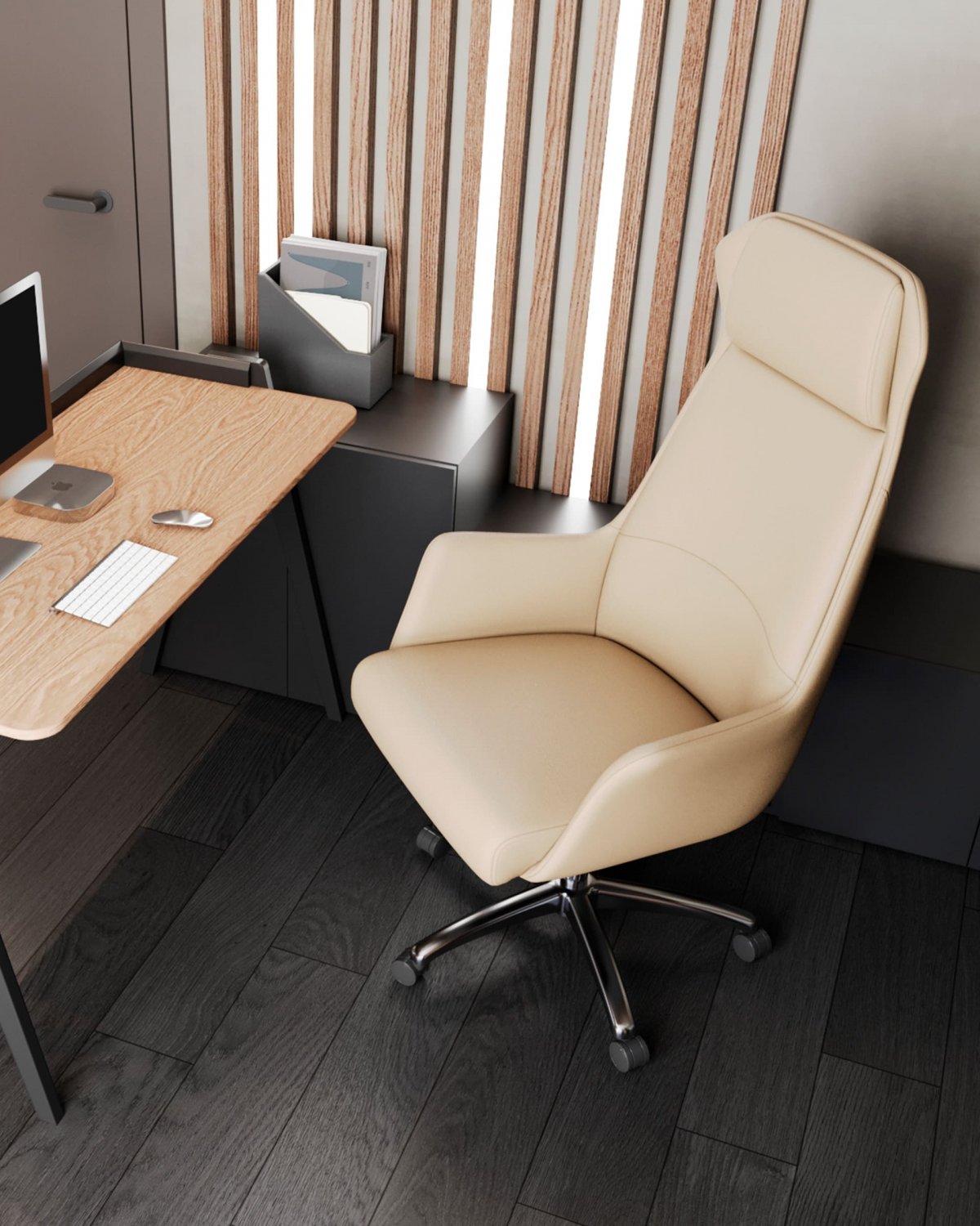 Кресло руководителя TopChairs Viking NEW бежевое фото 3