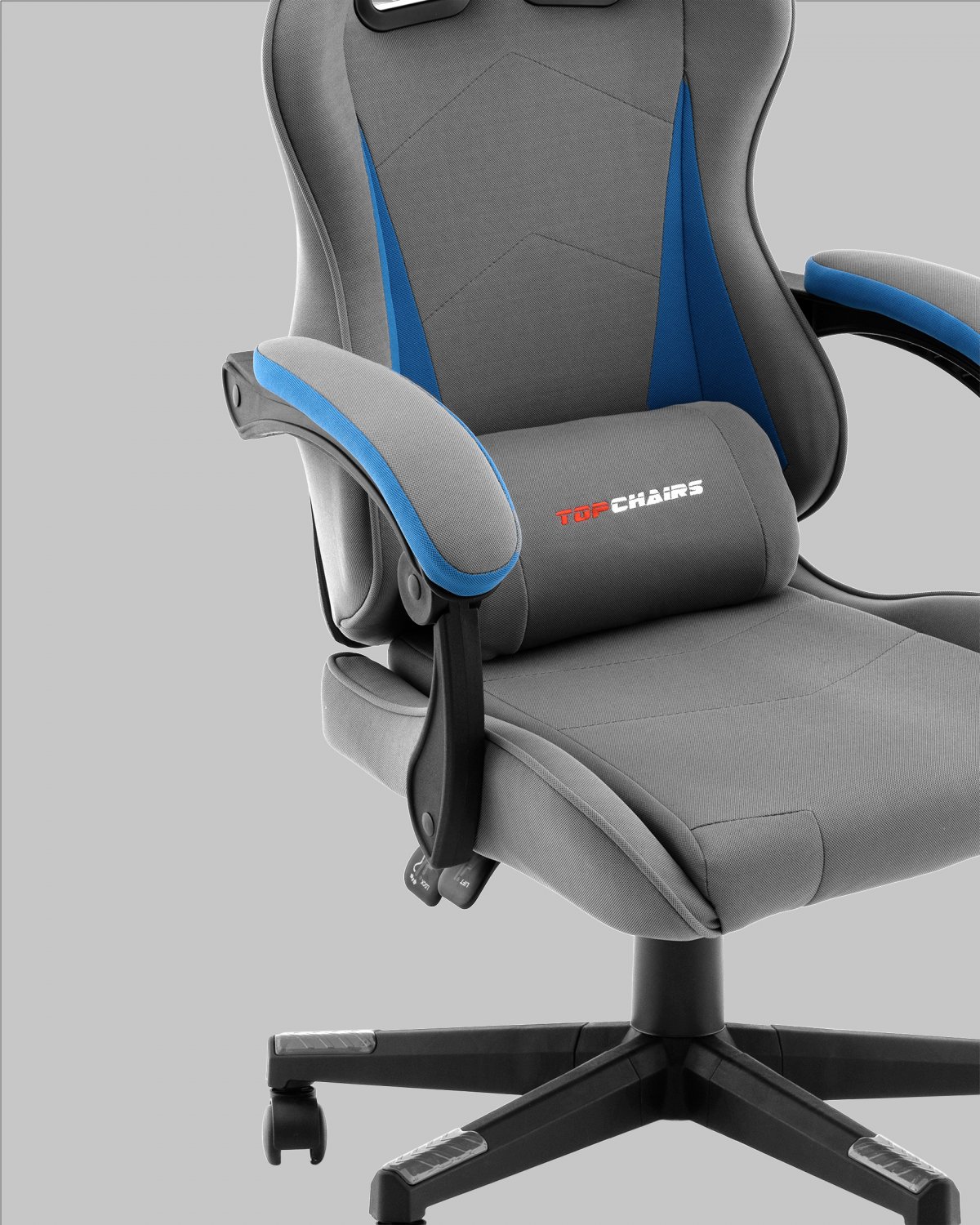 Кресло спортивное TopChairs Phantom серо-голубой фото 15