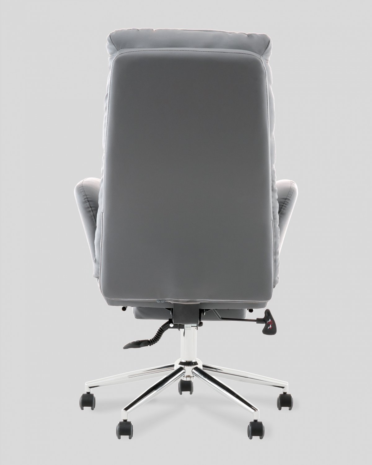Кресло руководителя TopChairs Solid с оттоманкой серый фото 5