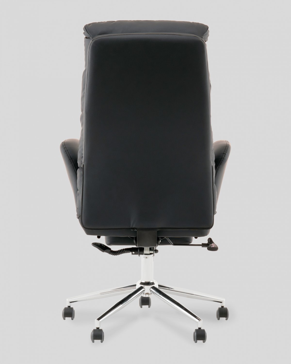 Кресло руководителя TopChairs Solid с оттоманкой черный фото 6