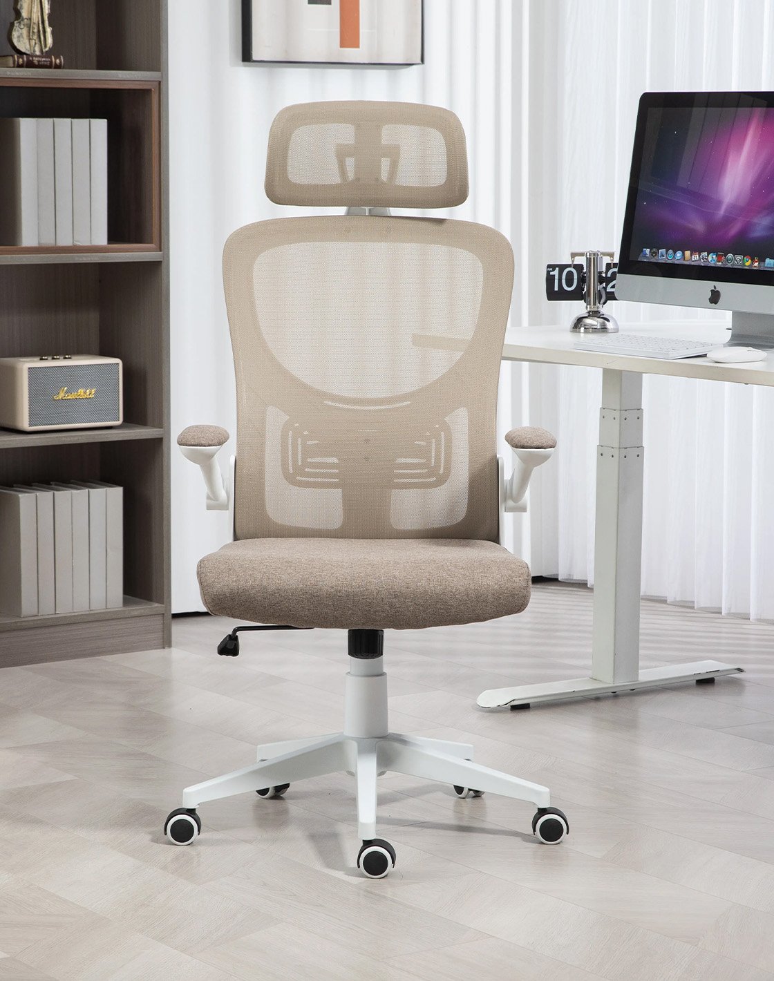 Кресло офисное TopChairs Airone бежевый ткань фото 5