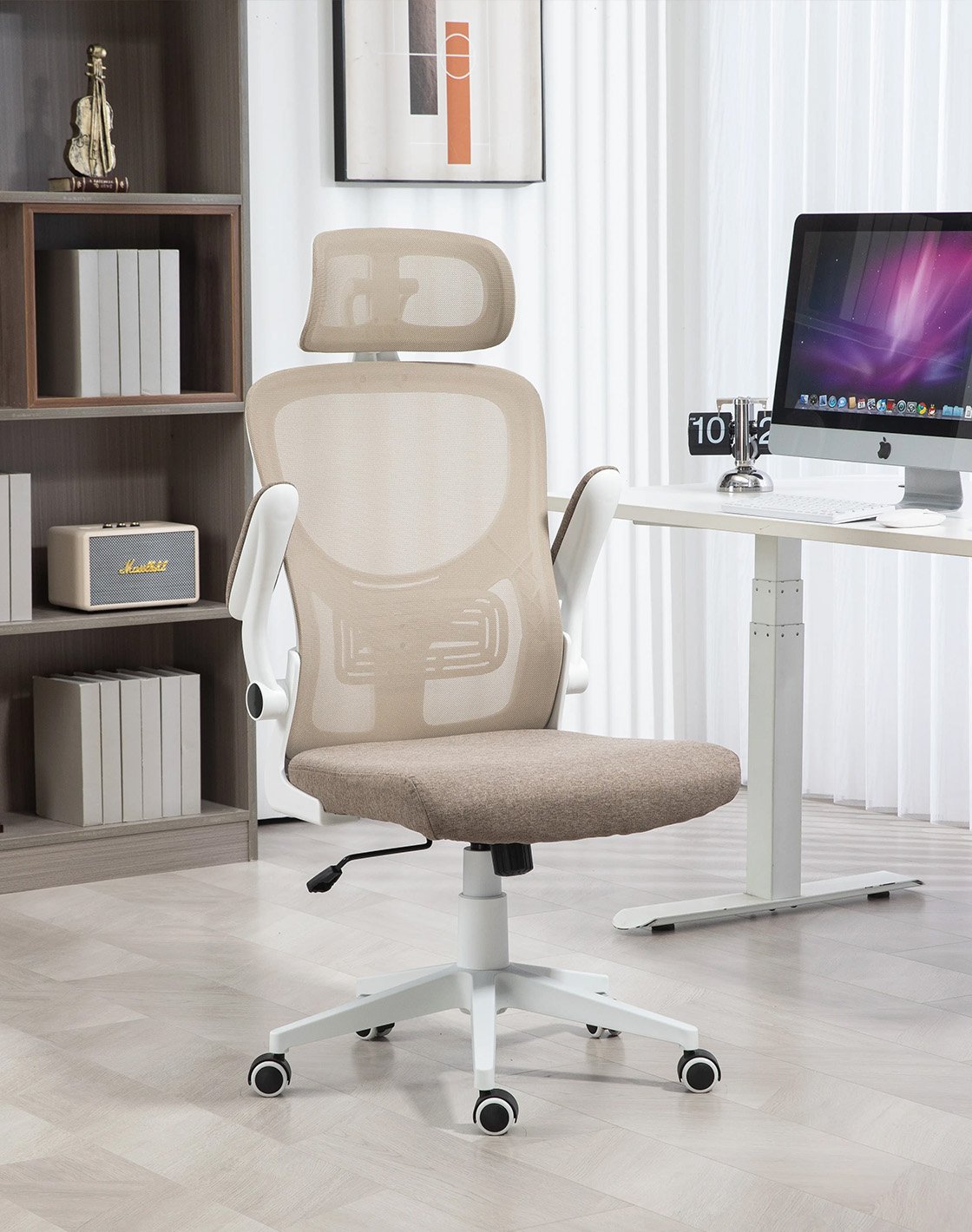 Кресло офисное TopChairs Airone бежевый ткань фото 6