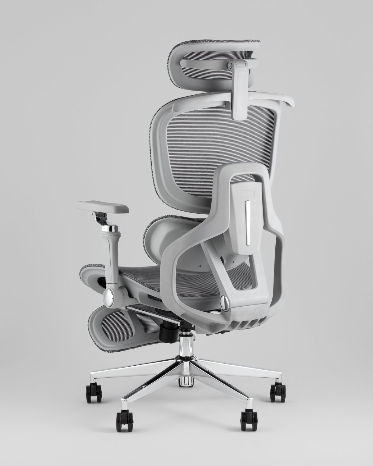 Кресло офисное TopChairs Prodigy с оттоманкой серый фото 6