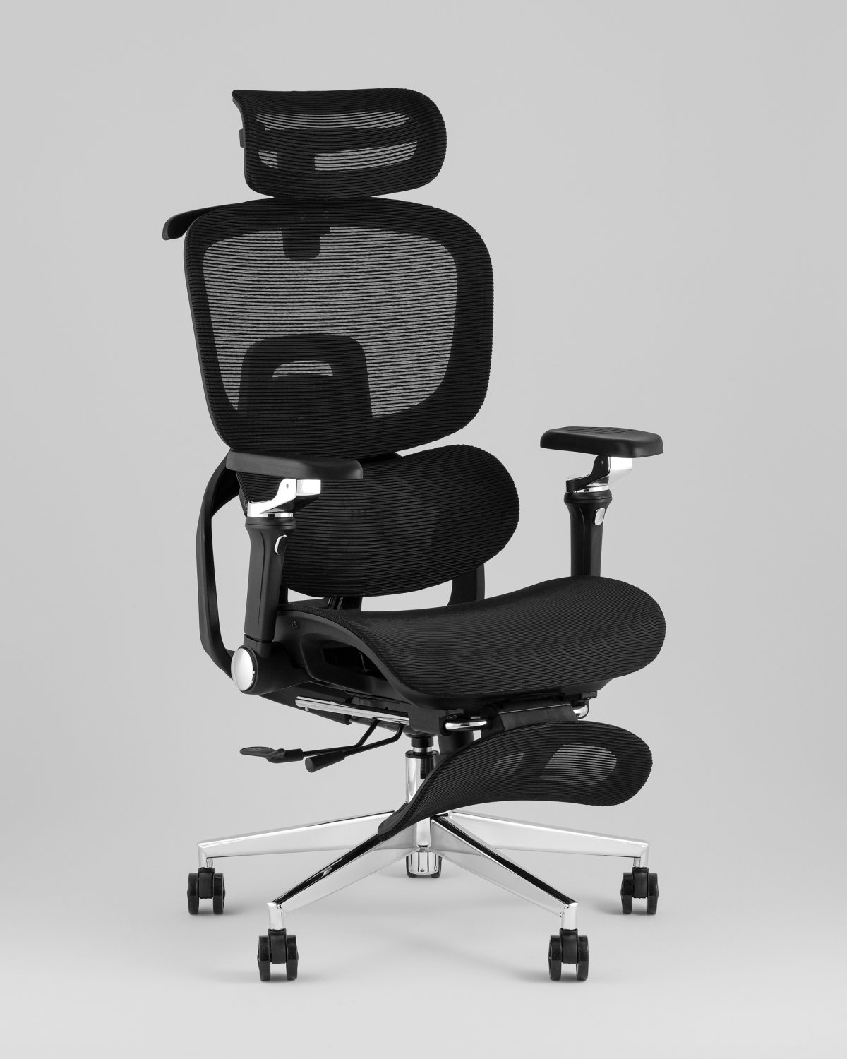 Кресло офисное TopChairs Prodigy с оттоманкой черный фото 5