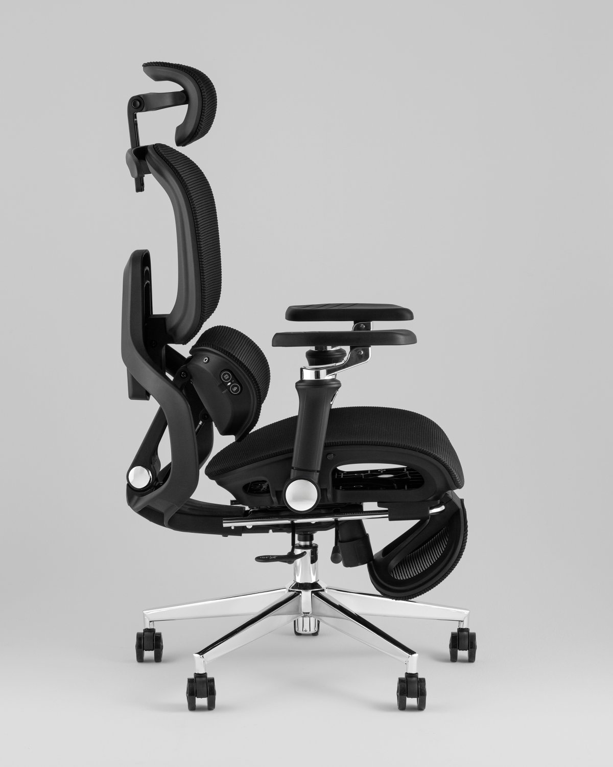 Кресло офисное TopChairs Prodigy с оттоманкой черный фото 7