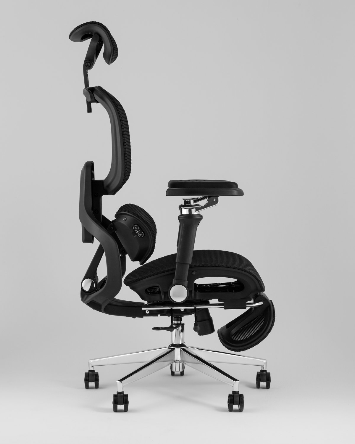 Кресло офисное TopChairs Prodigy с оттоманкой черный фото 10