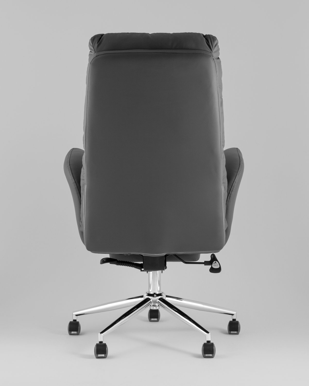 Кресло руководителя TopChairs Solid NC с оттоманкой серый фото 5