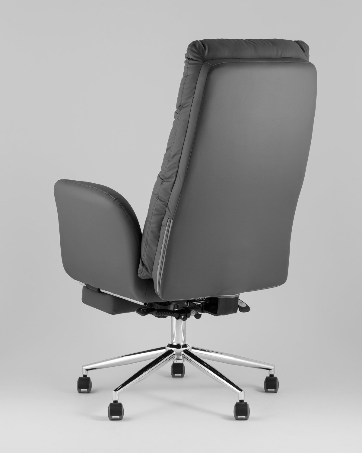 Кресло руководителя TopChairs Solid NC с оттоманкой серый фото 6