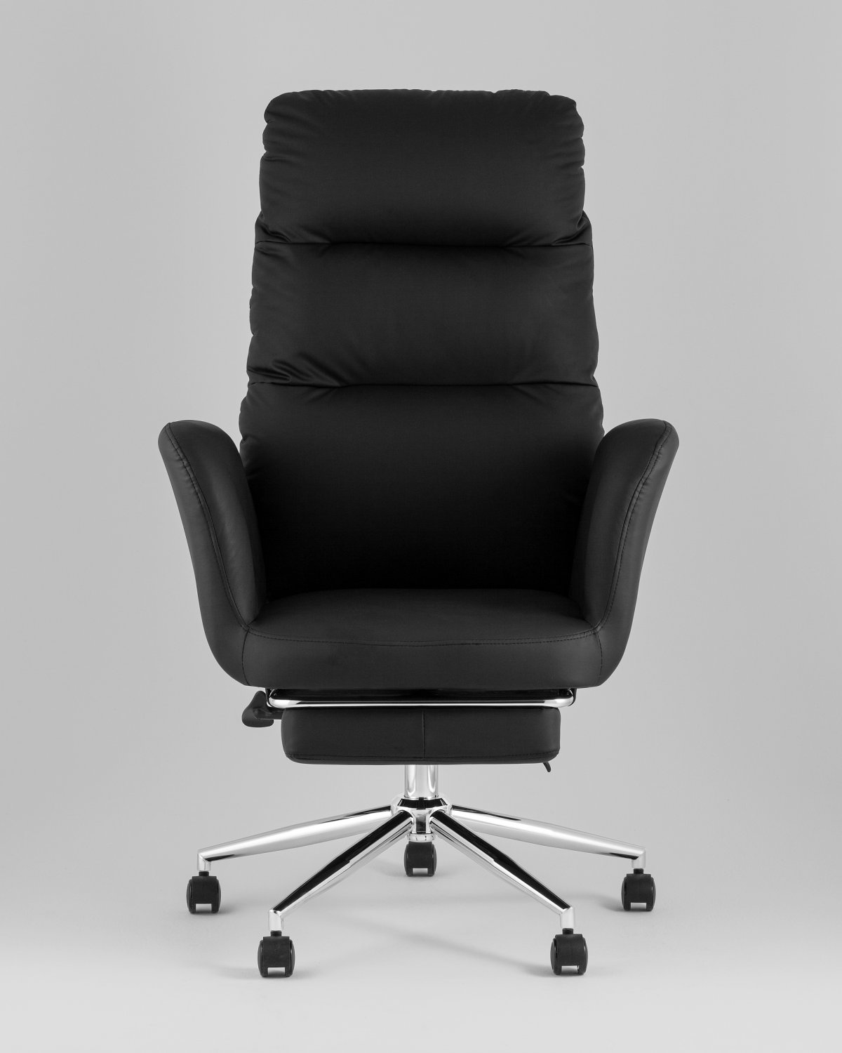 Кресло руководителя TopChairs Solid NC с оттоманкой черный фото 3