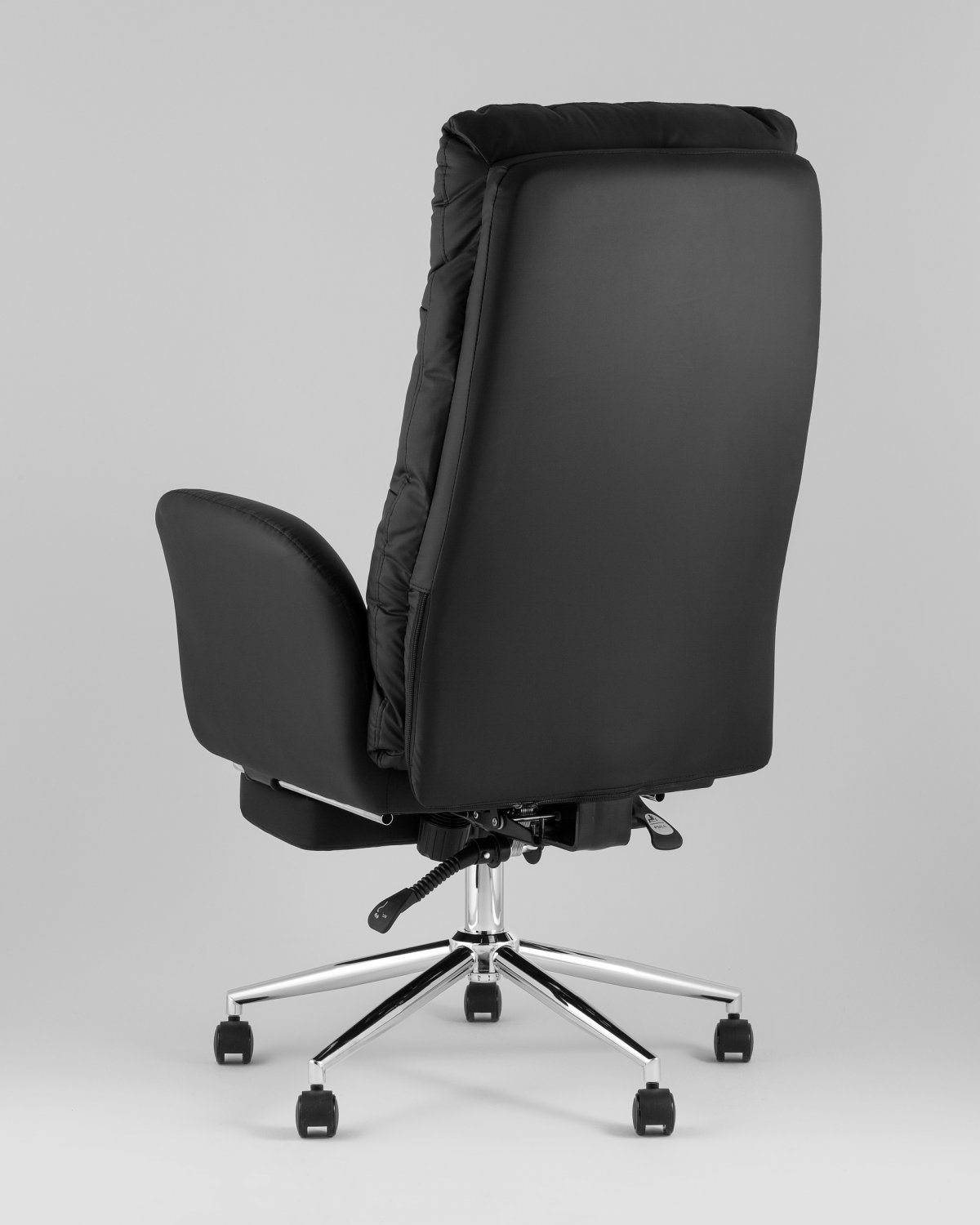 Кресло руководителя TopChairs Solid NC с оттоманкой черный фото 6