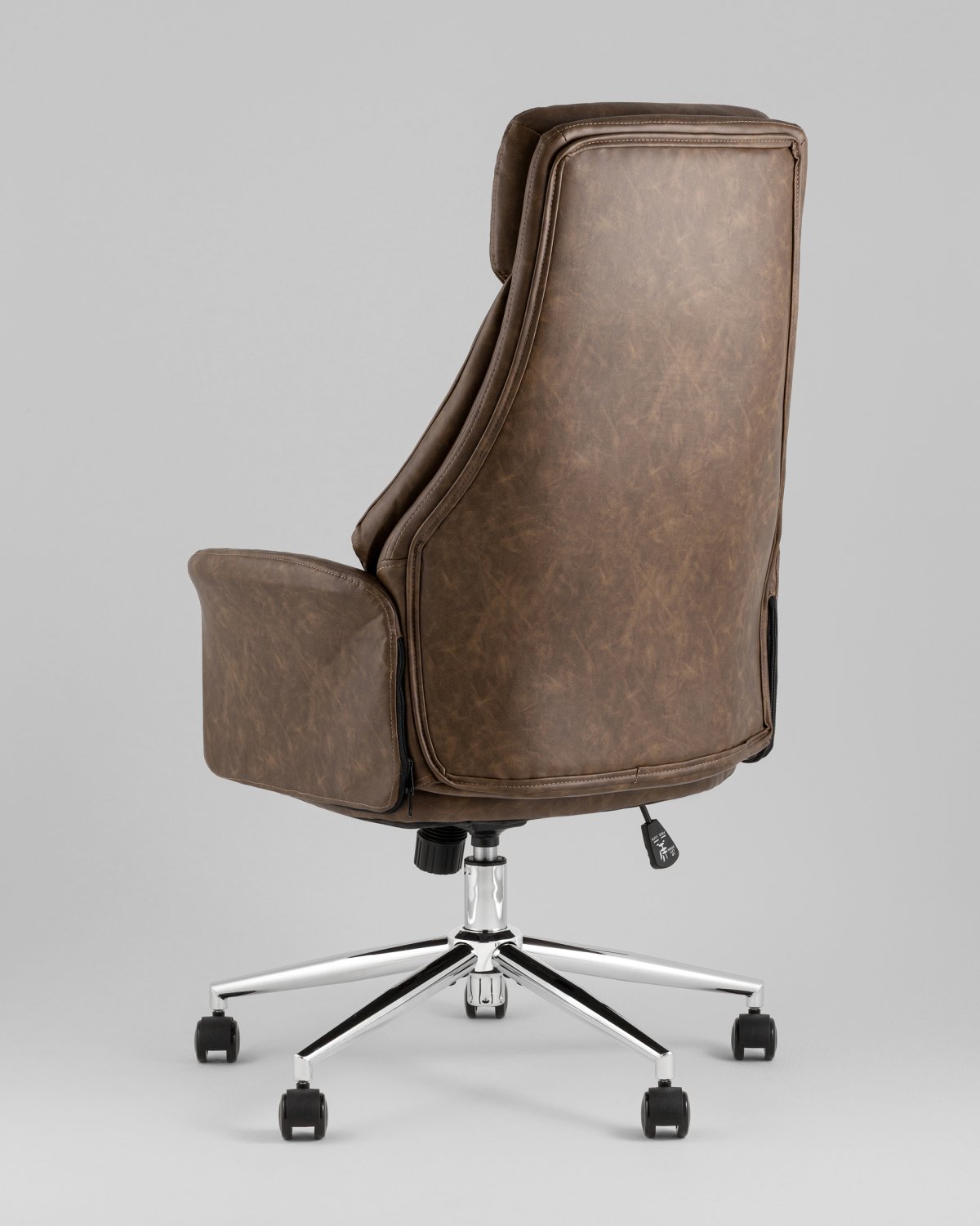 Кресло офисное TopChairs Neoma коричневый экокожа фото 6