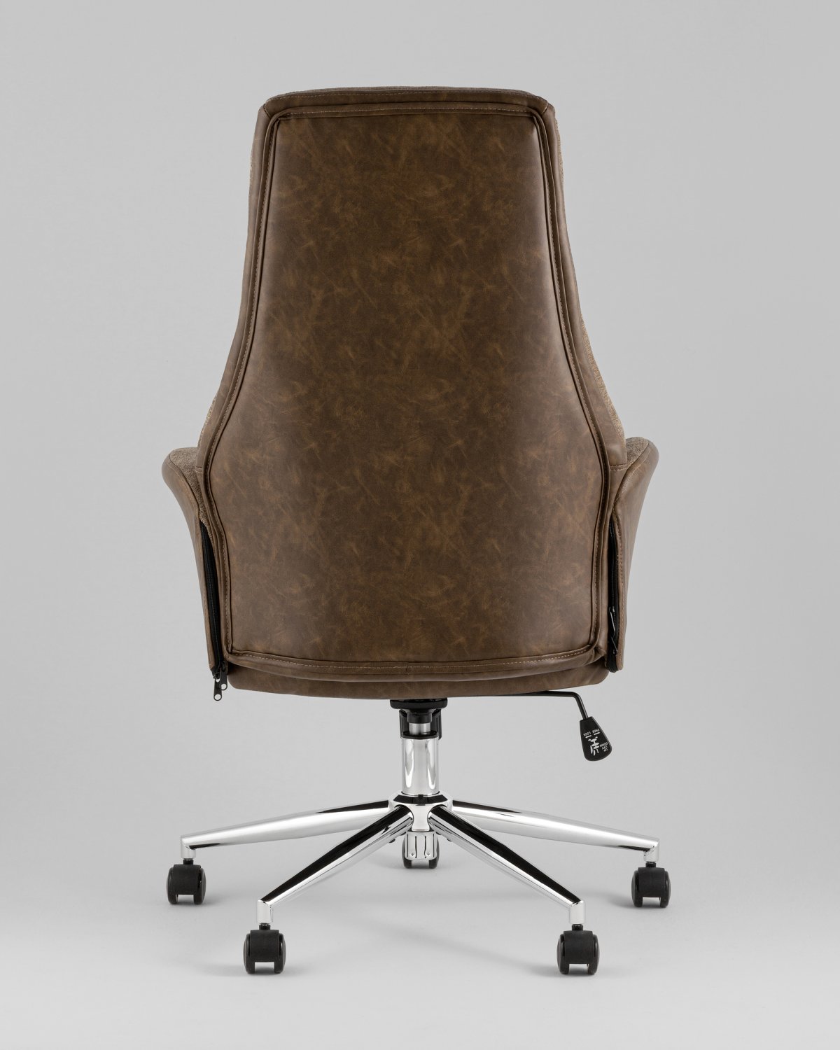 Кресло офисное TopChairs Neoma коричневый экокожа ткань фото 5
