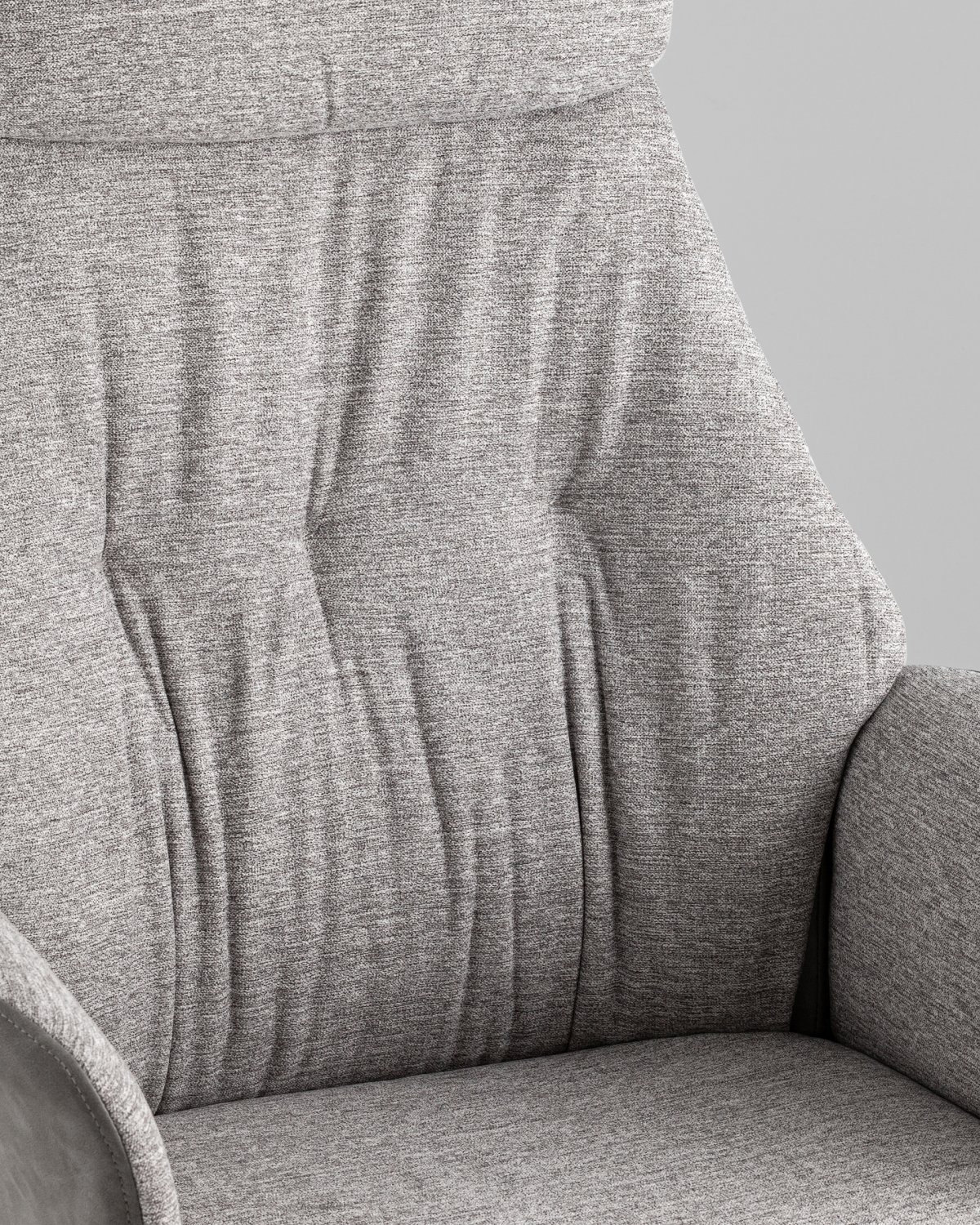 Кресло офисное TopChairs Neoma светло-серый экокожа ткань фото 15
