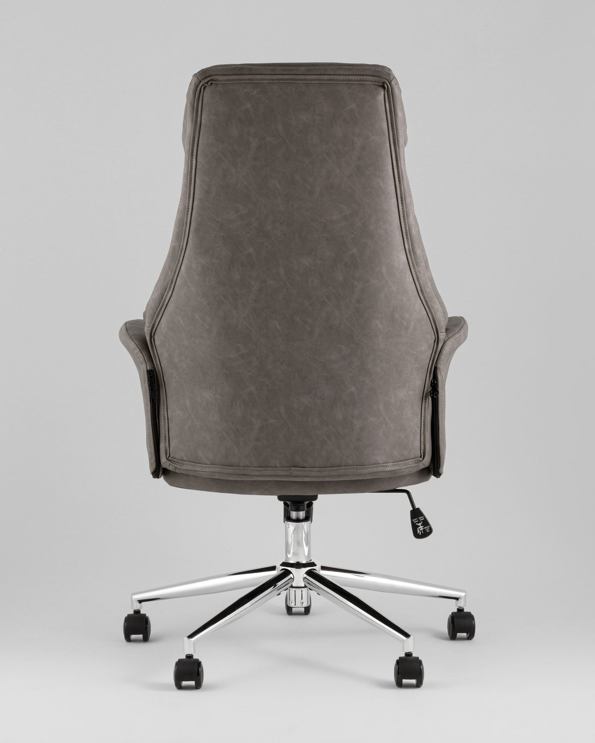 Кресло офисное TopChairs Neoma серый экокожа фото 5