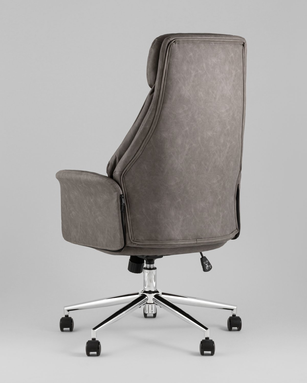 Кресло офисное TopChairs Neoma серый экокожа фото 6