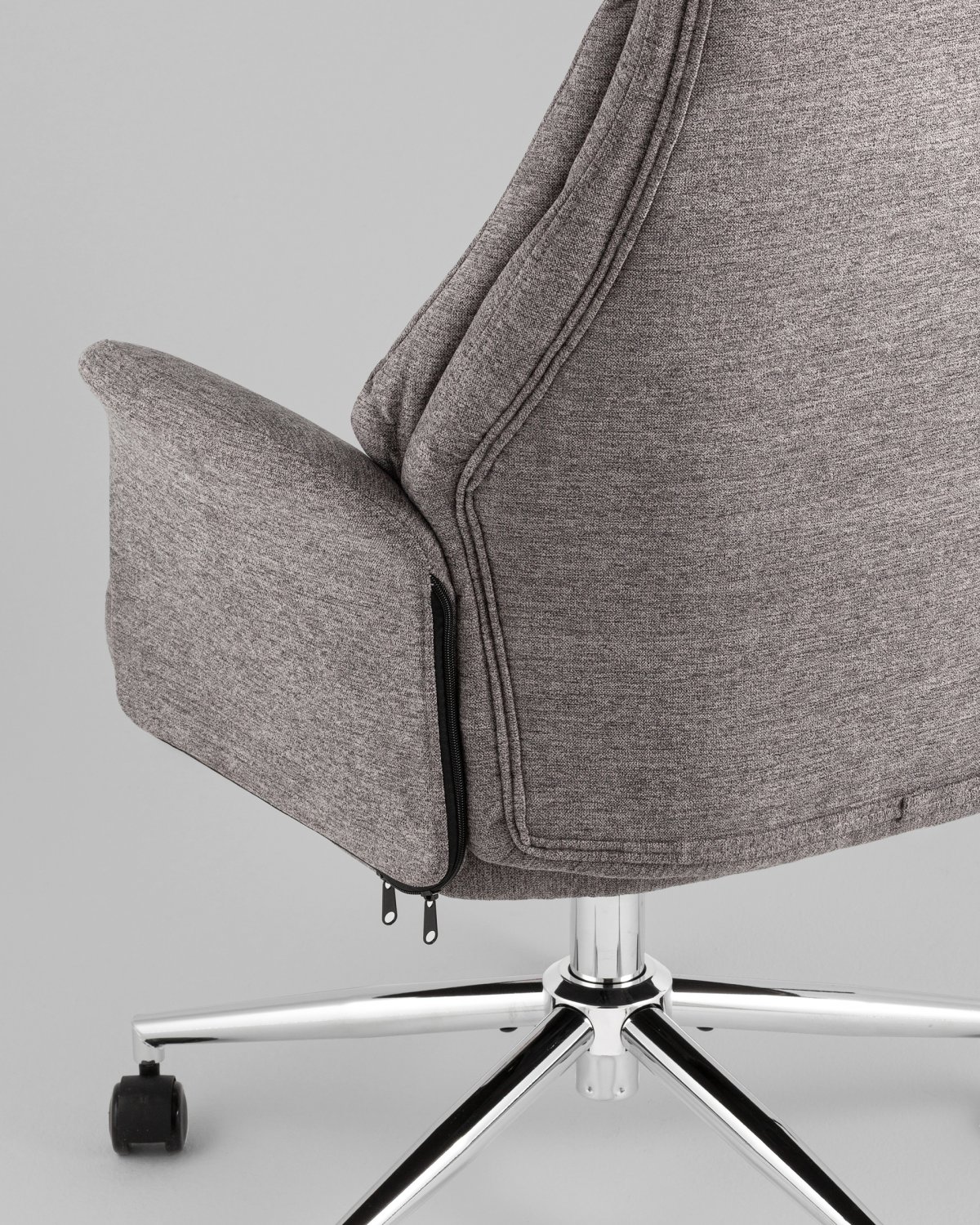 Кресло офисное TopChairs Neoma темно-серый ткань фото 7