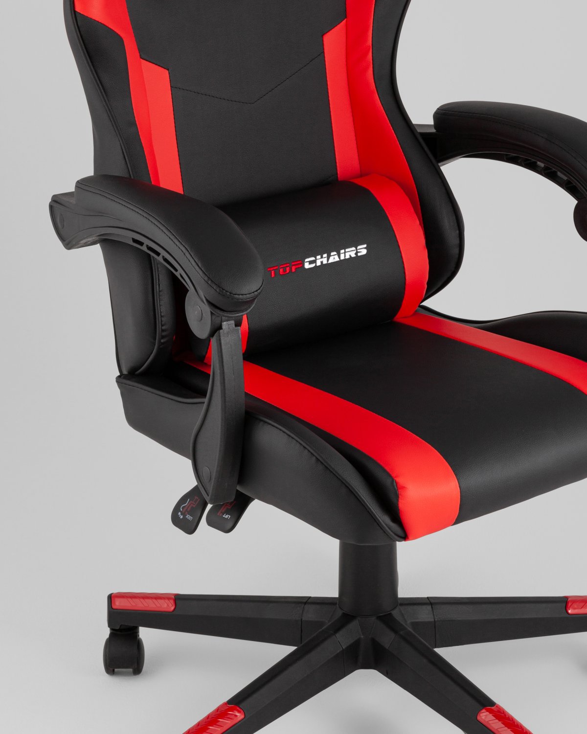 Кресло спортивное TopChairs Commander черно-красный фото 10
