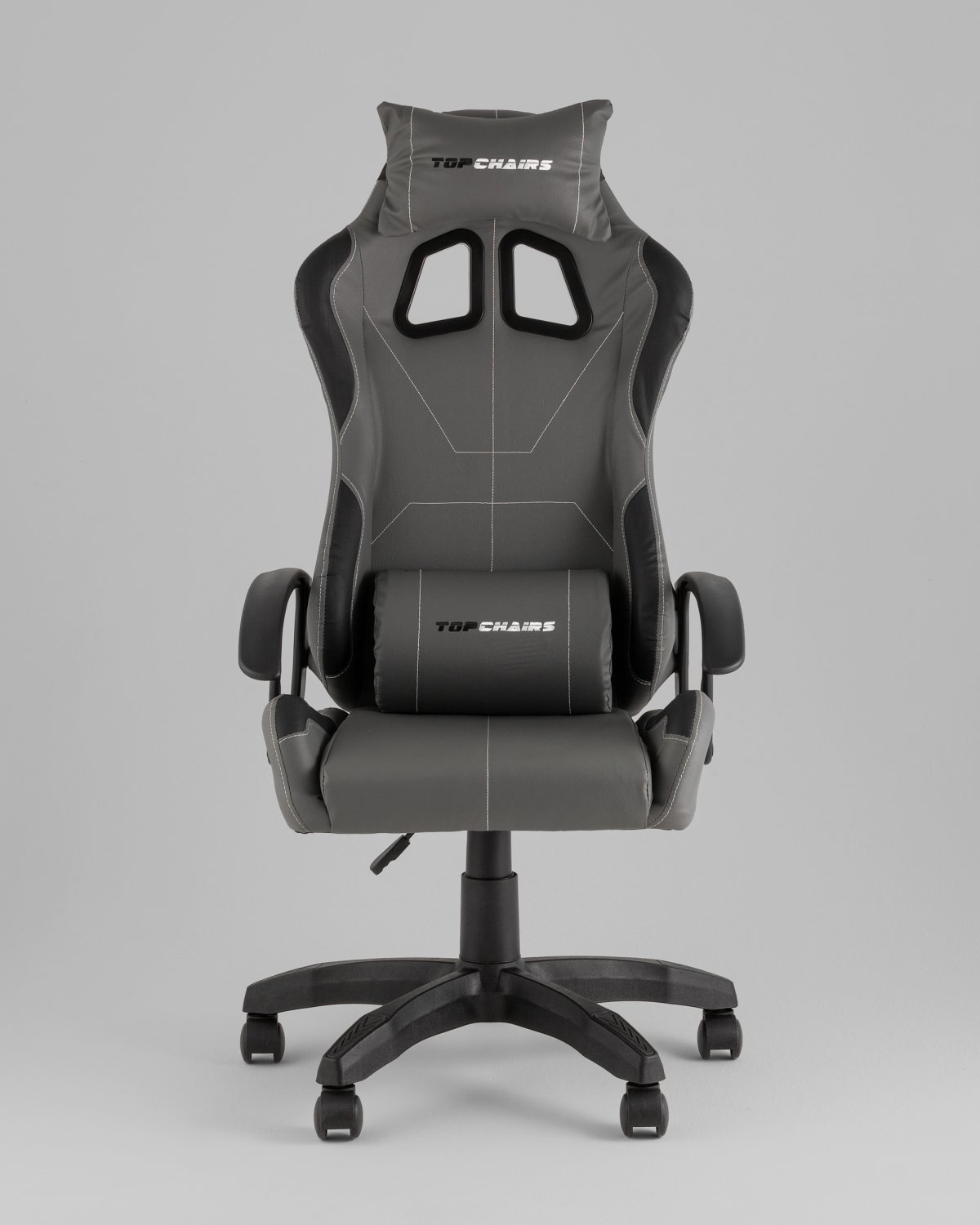 Кресло спортивное TopChairs Wyvern серо-черный фото 5
