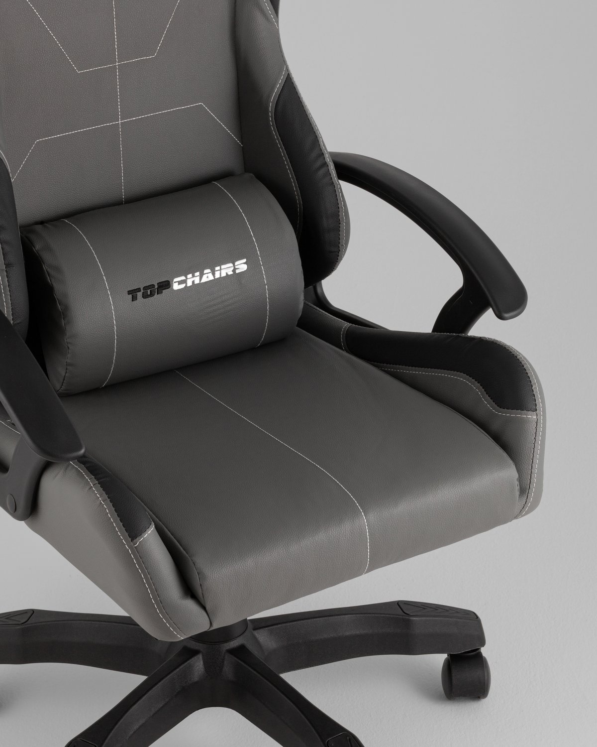 Кресло спортивное TopChairs Wyvern серо-черный фото 10