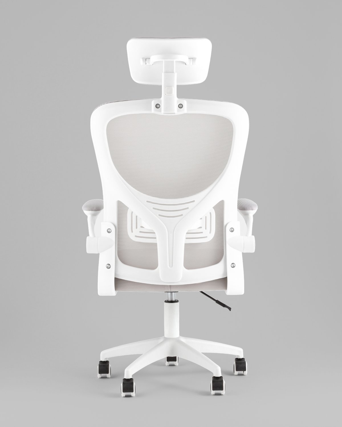 Кресло офисное TopChairs Core серый с подголовником пластик белый фото 5