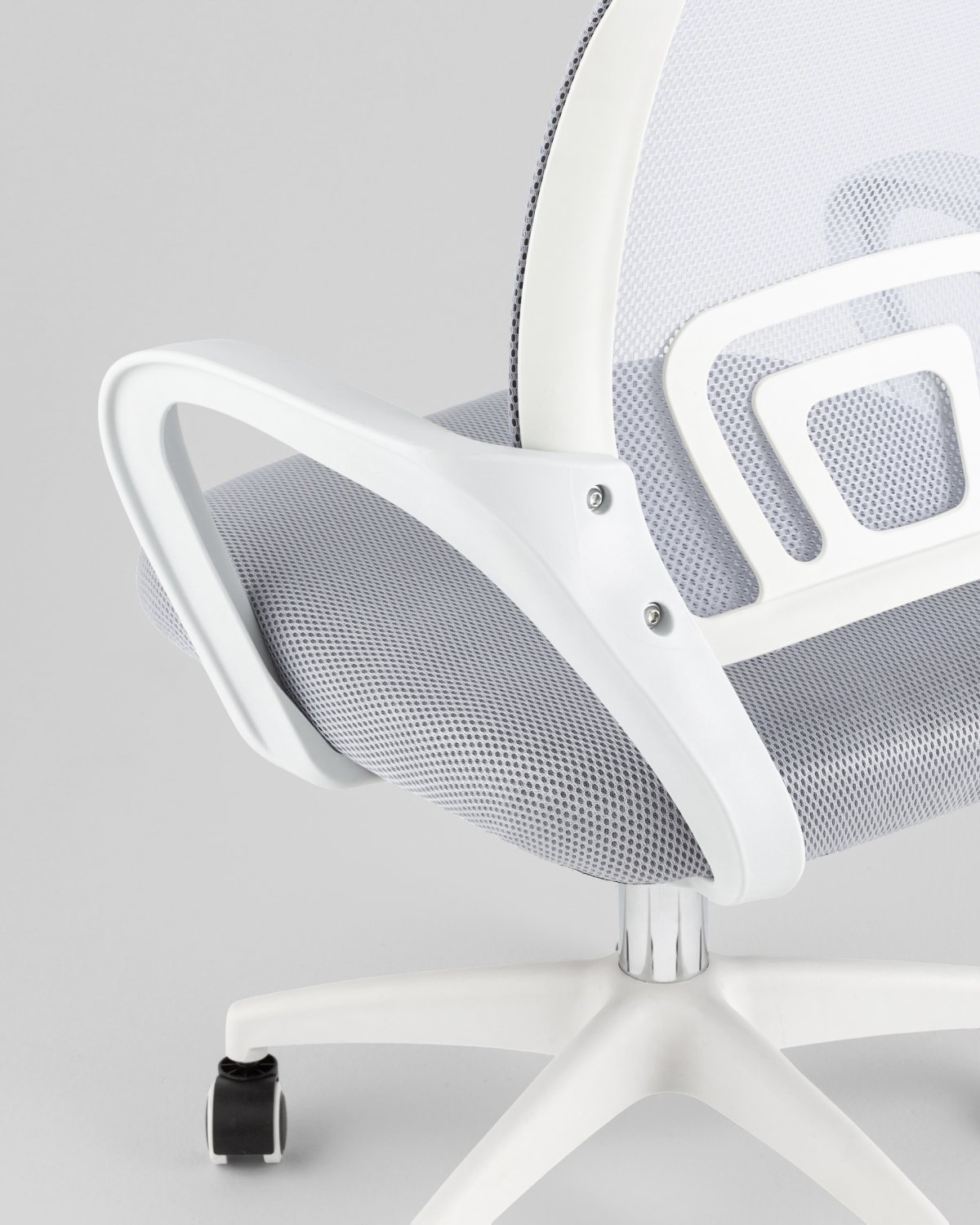 Кресло офисное TopChairs Simple SN серый пластик белый фото 7