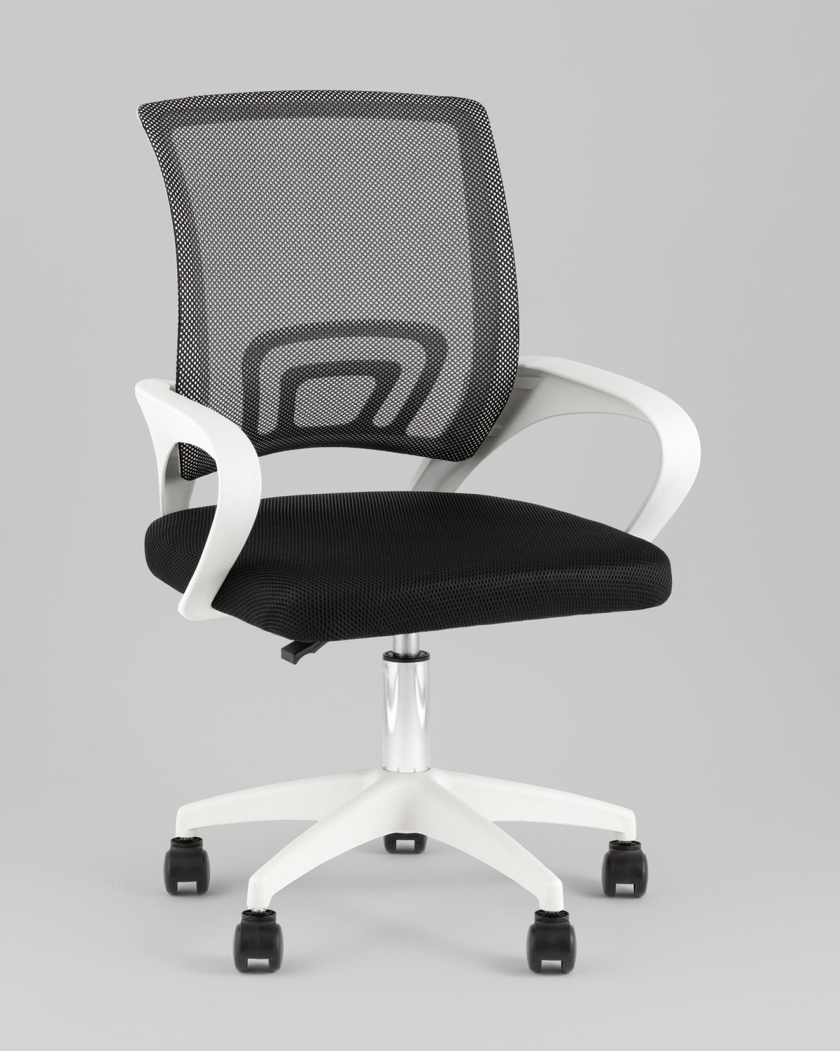 Кресло офисное TopChairs Simple SN черный пластик белый фото 2