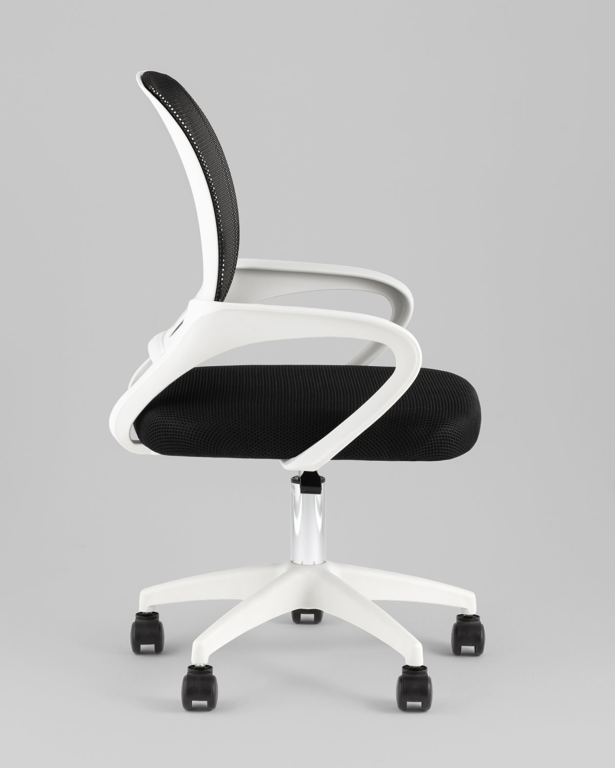 Кресло офисное TopChairs Simple SN черный пластик белый фото 4