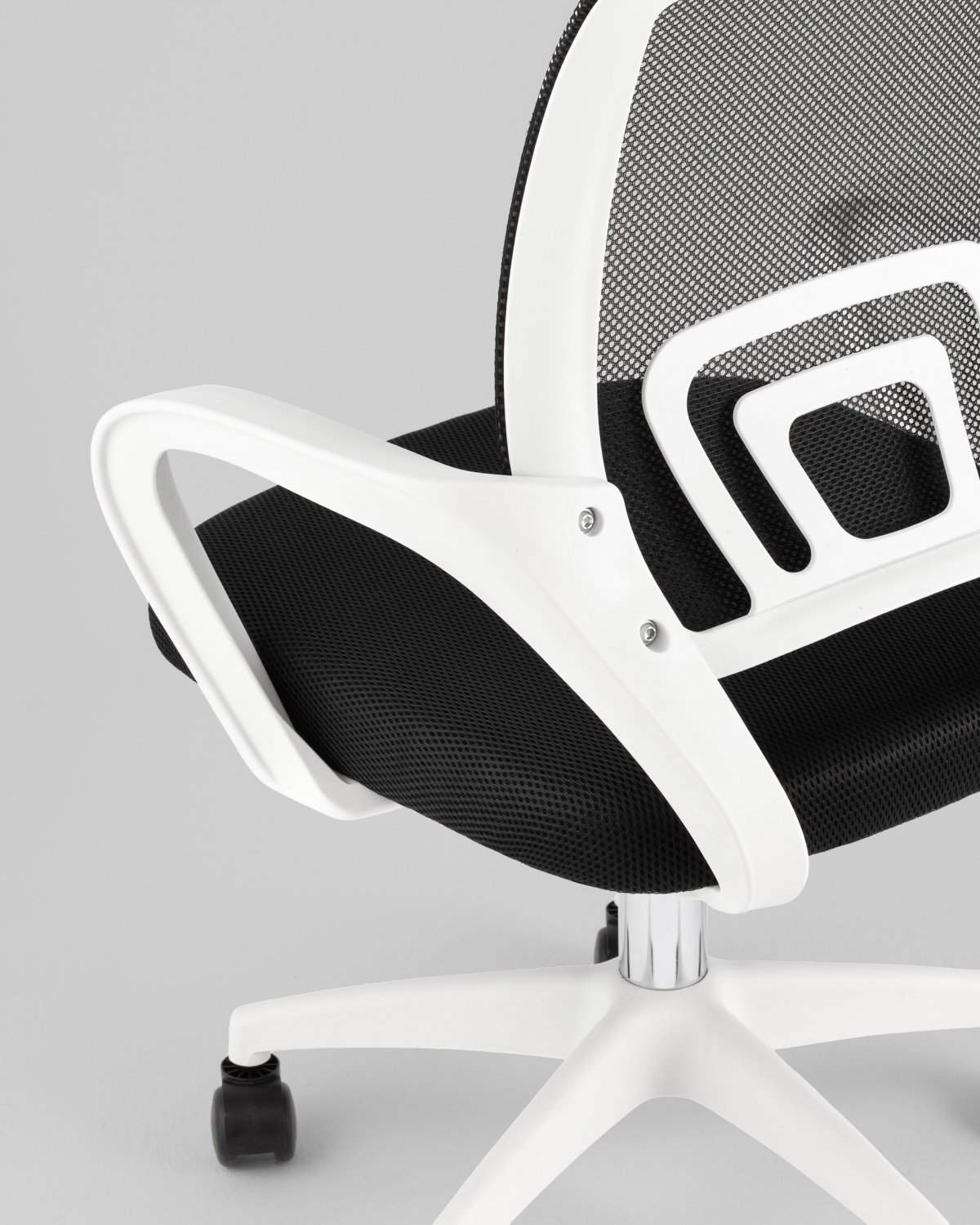 Кресло офисное TopChairs Simple SN черный пластик белый фото 7