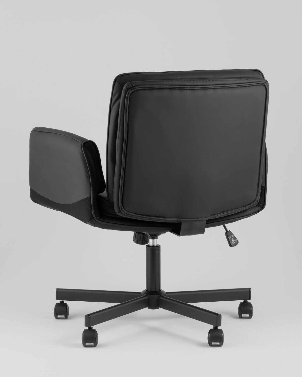 Кресло офисное TopChairs Foldo с откидными подлокотниками черное фото 10