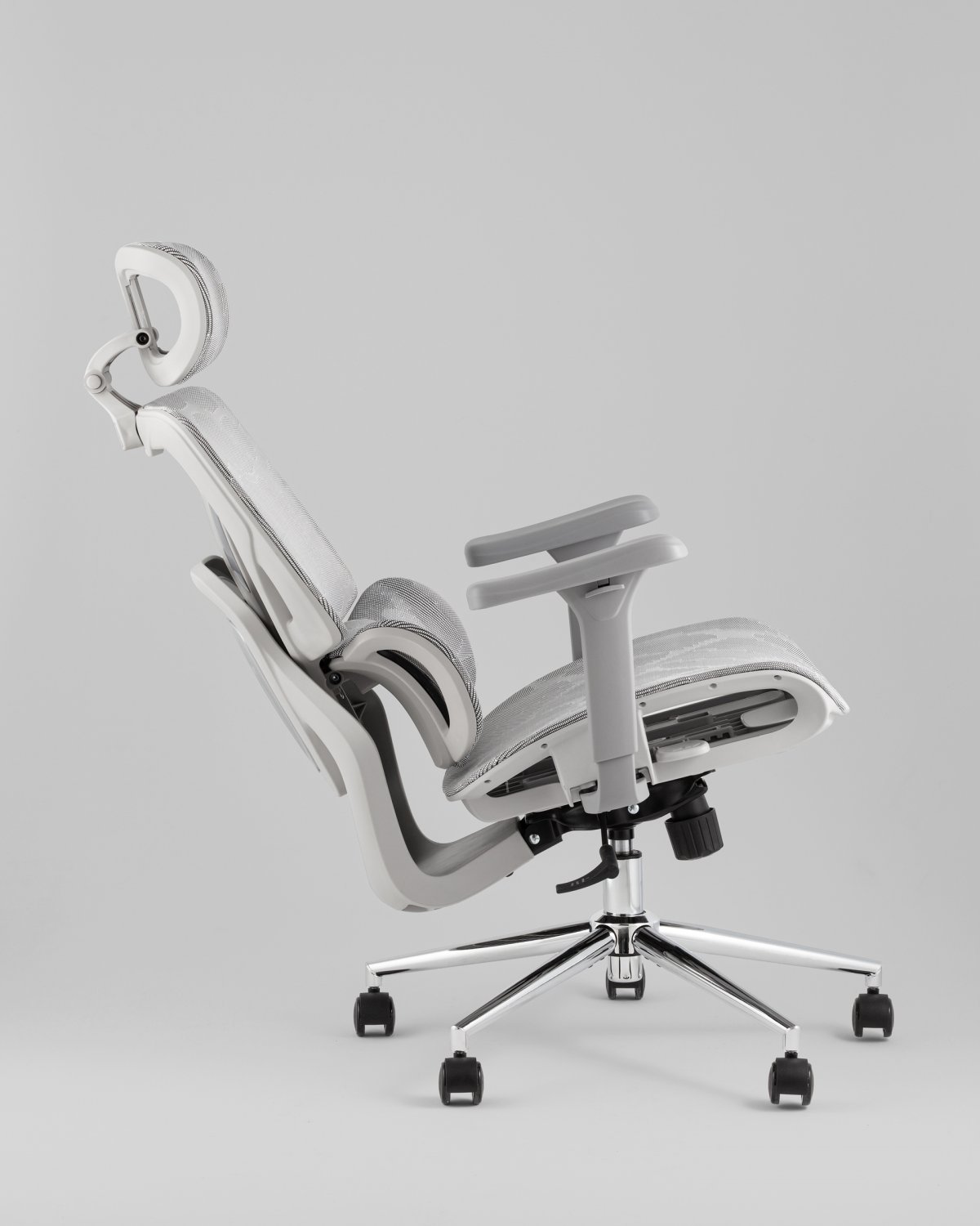 Кресло офисное TopChairs Structo серая сетка фото 10