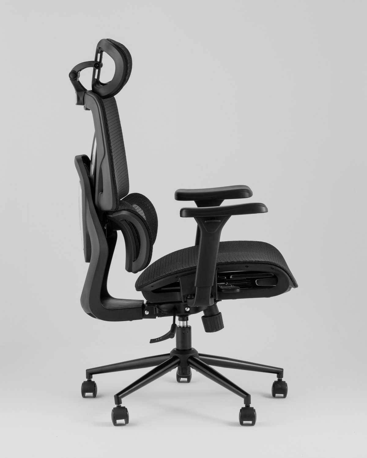 Кресло офисное TopChairs Structo черная сетка фото 14