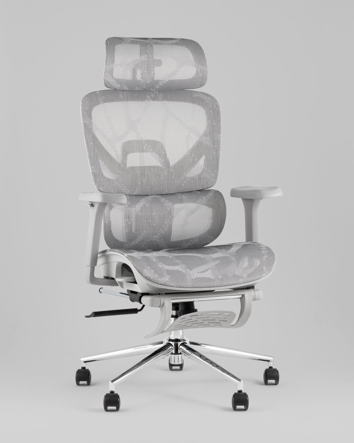 Кресло офисное TopChairs Vertus серая сетка фото 2