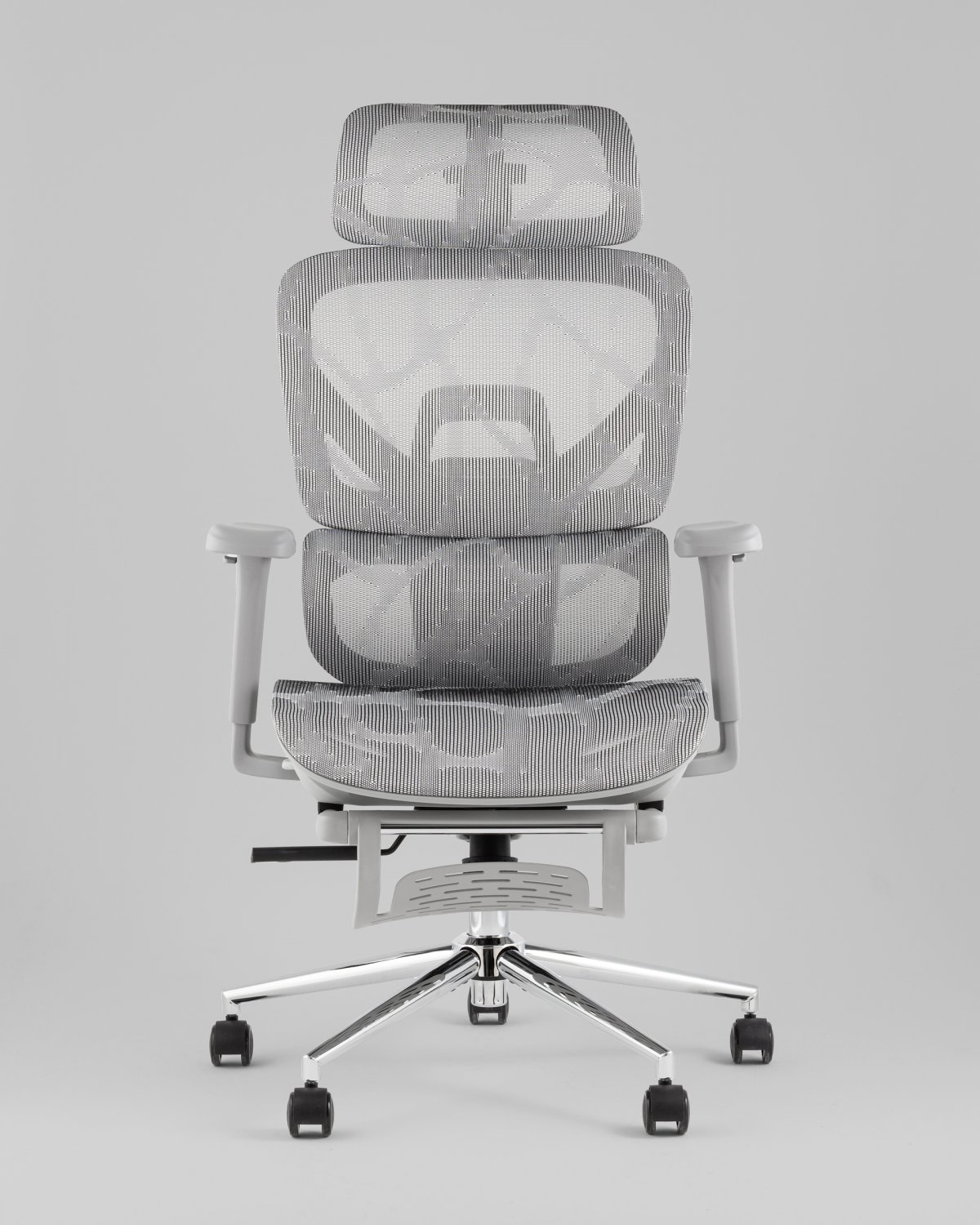 Кресло офисное TopChairs Vertus серая сетка фото 3