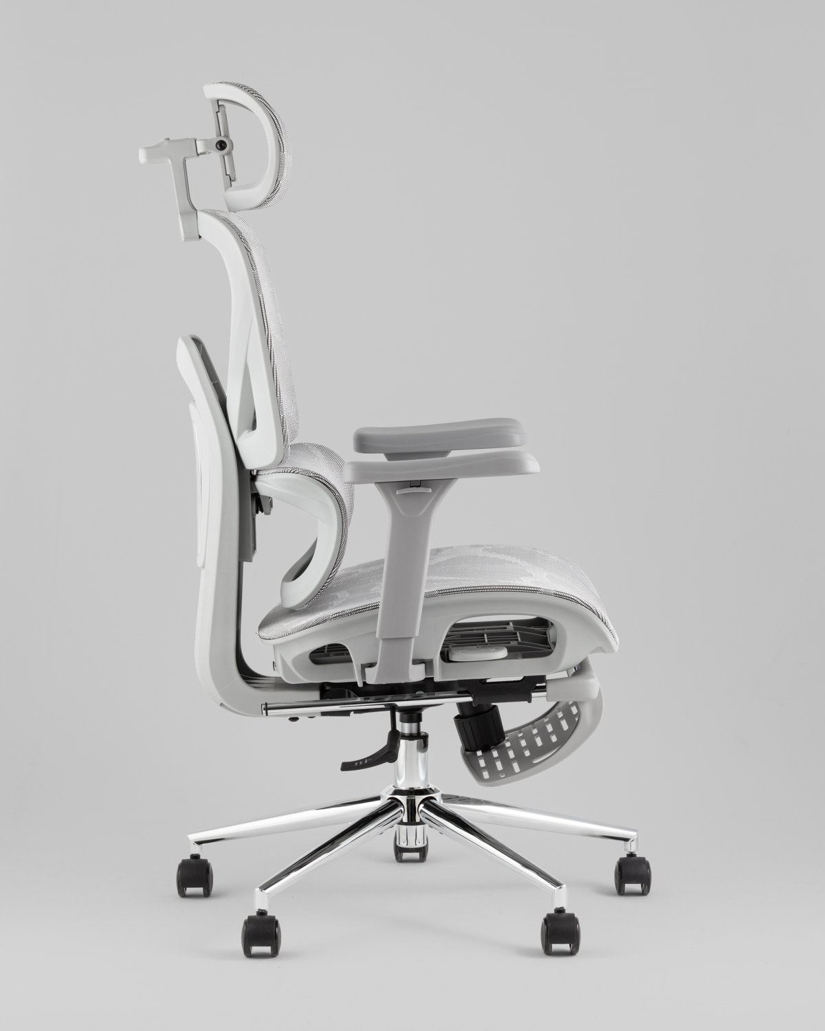Кресло офисное TopChairs Vertus серая сетка фото 4