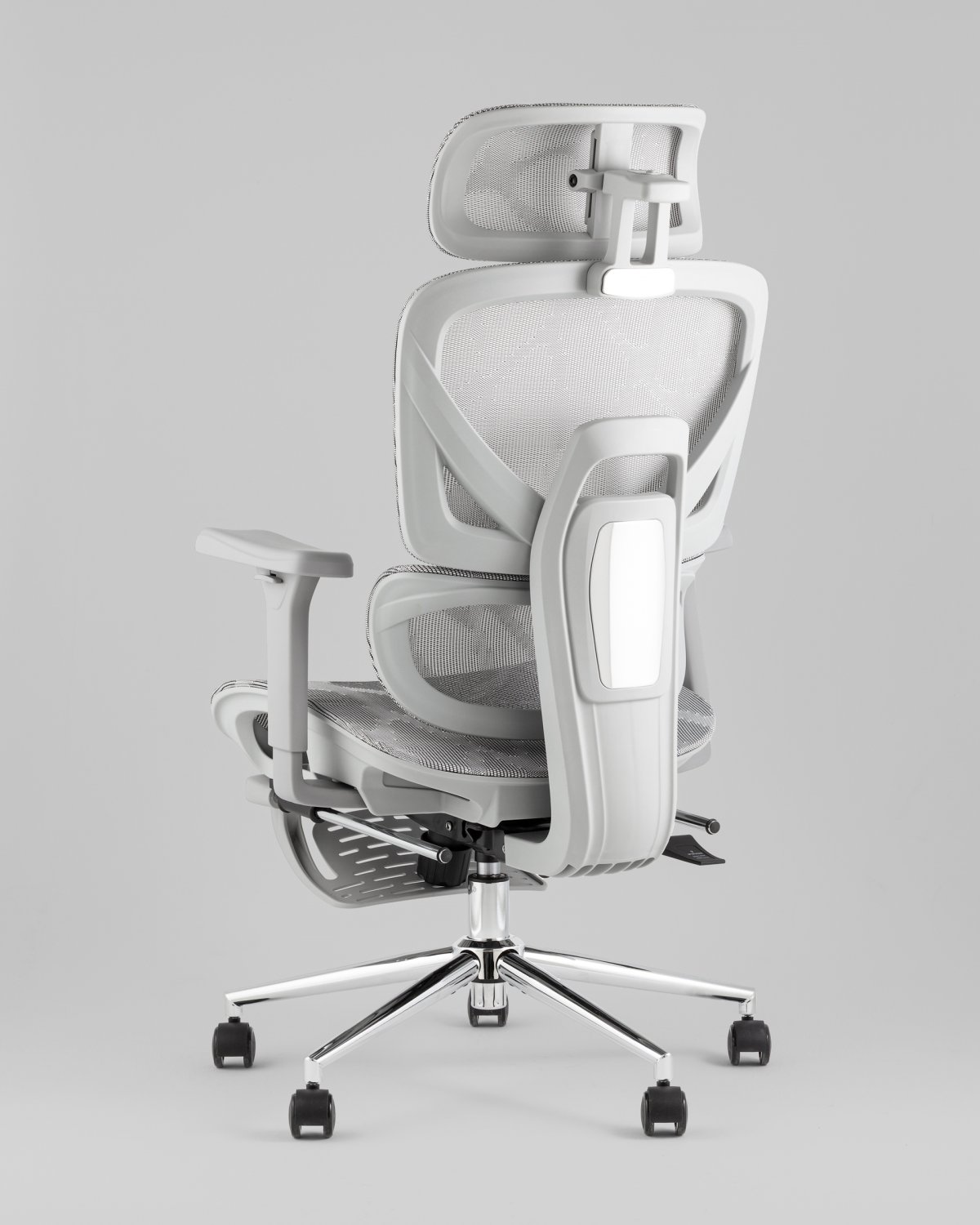 Кресло офисное TopChairs Vertus серая сетка фото 6