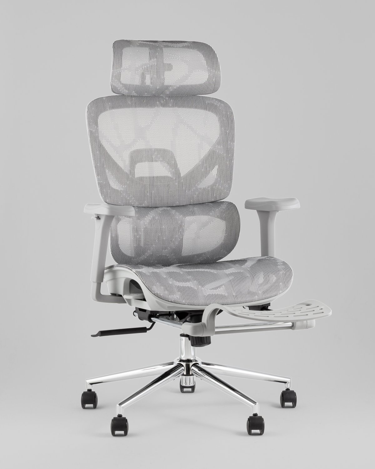 Кресло офисное TopChairs Vertus серая сетка фото 7