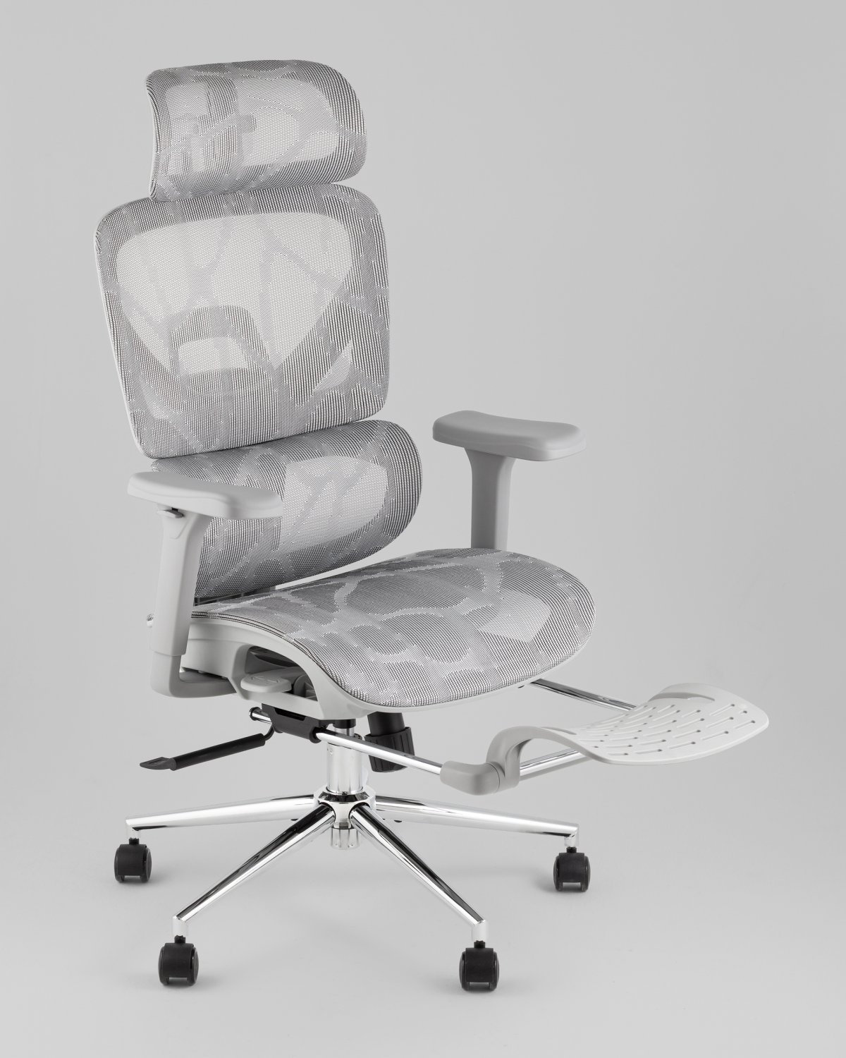 Кресло офисное TopChairs Vertus серая сетка фото 8