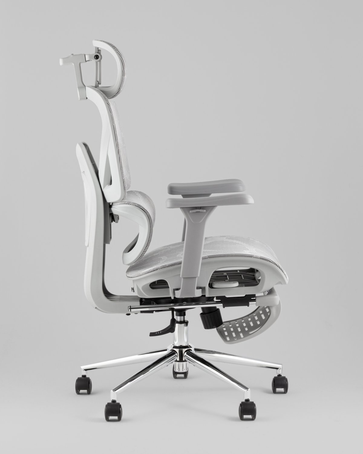 Кресло офисное TopChairs Vertus серая сетка фото 10